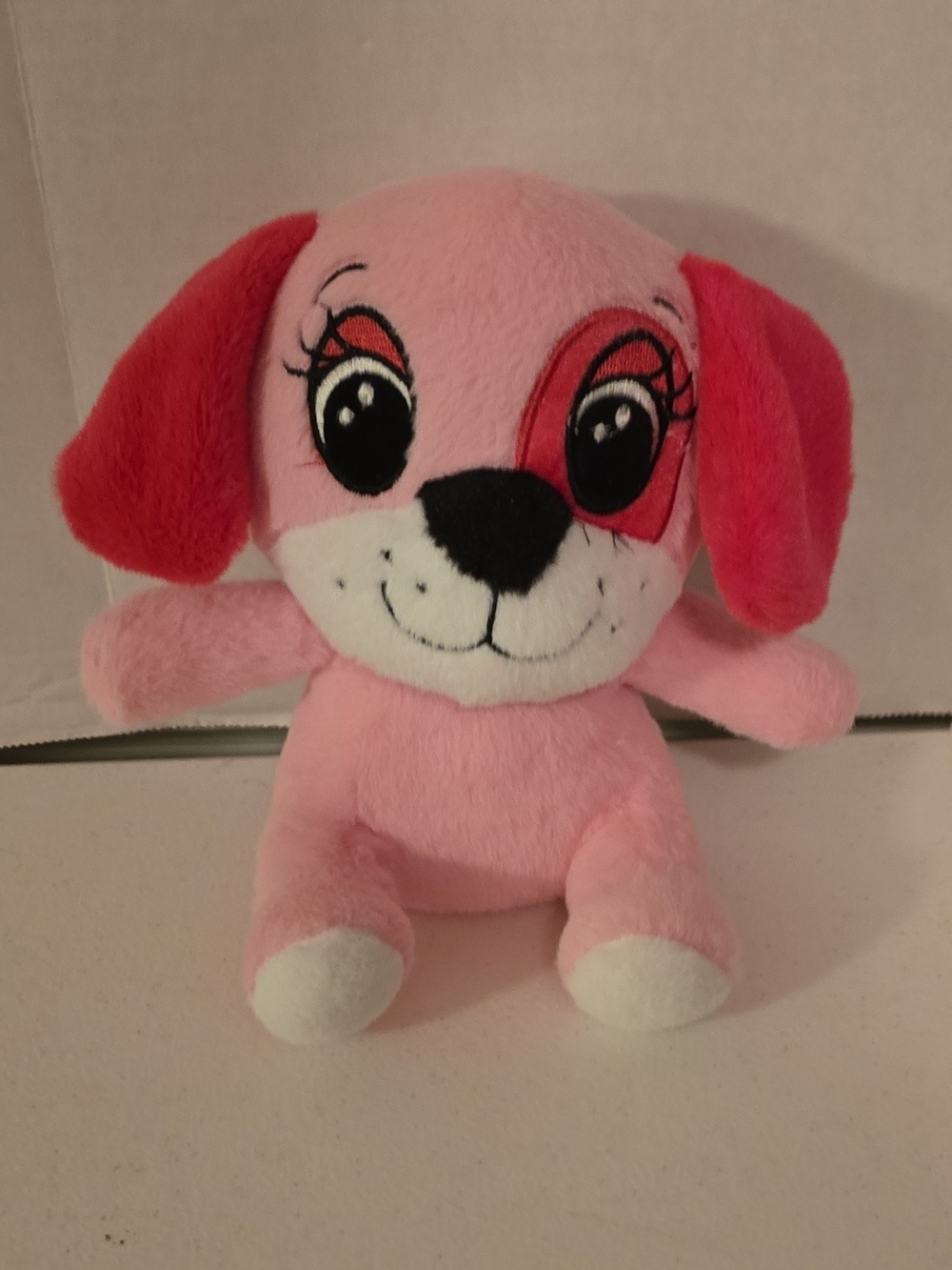 Plush Pink Puppy Dog Toy - Soft Stuffed Pet Plush